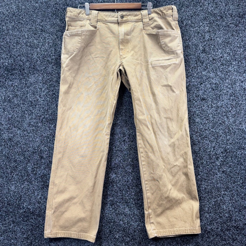 Noble Outfitters Mens 38x30 Tan Canvas Work Pants Utility Straight Leg‎ Khaki